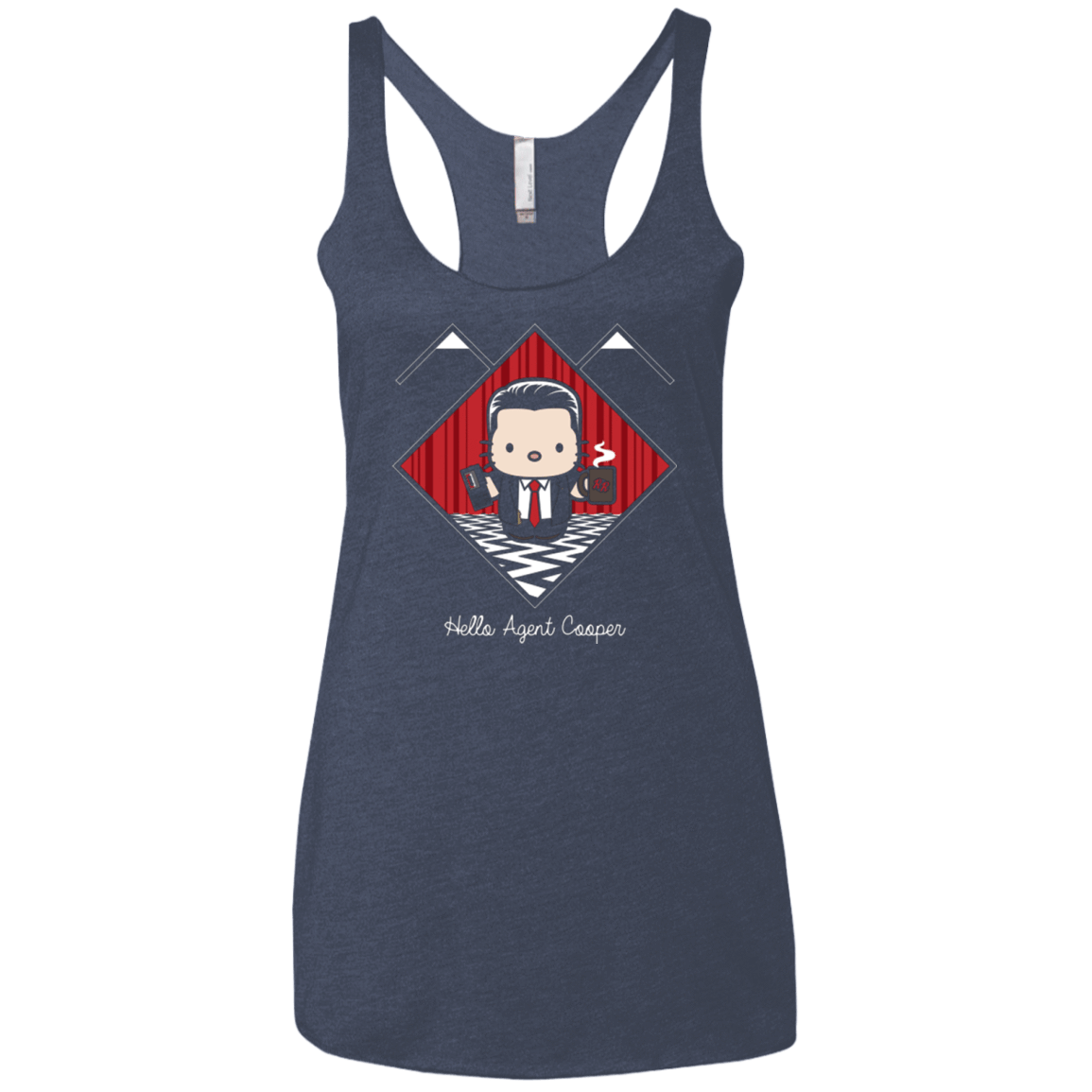 T-Shirts Vintage Navy / X-Small Hello Cooper Women's Triblend Racerback Tank