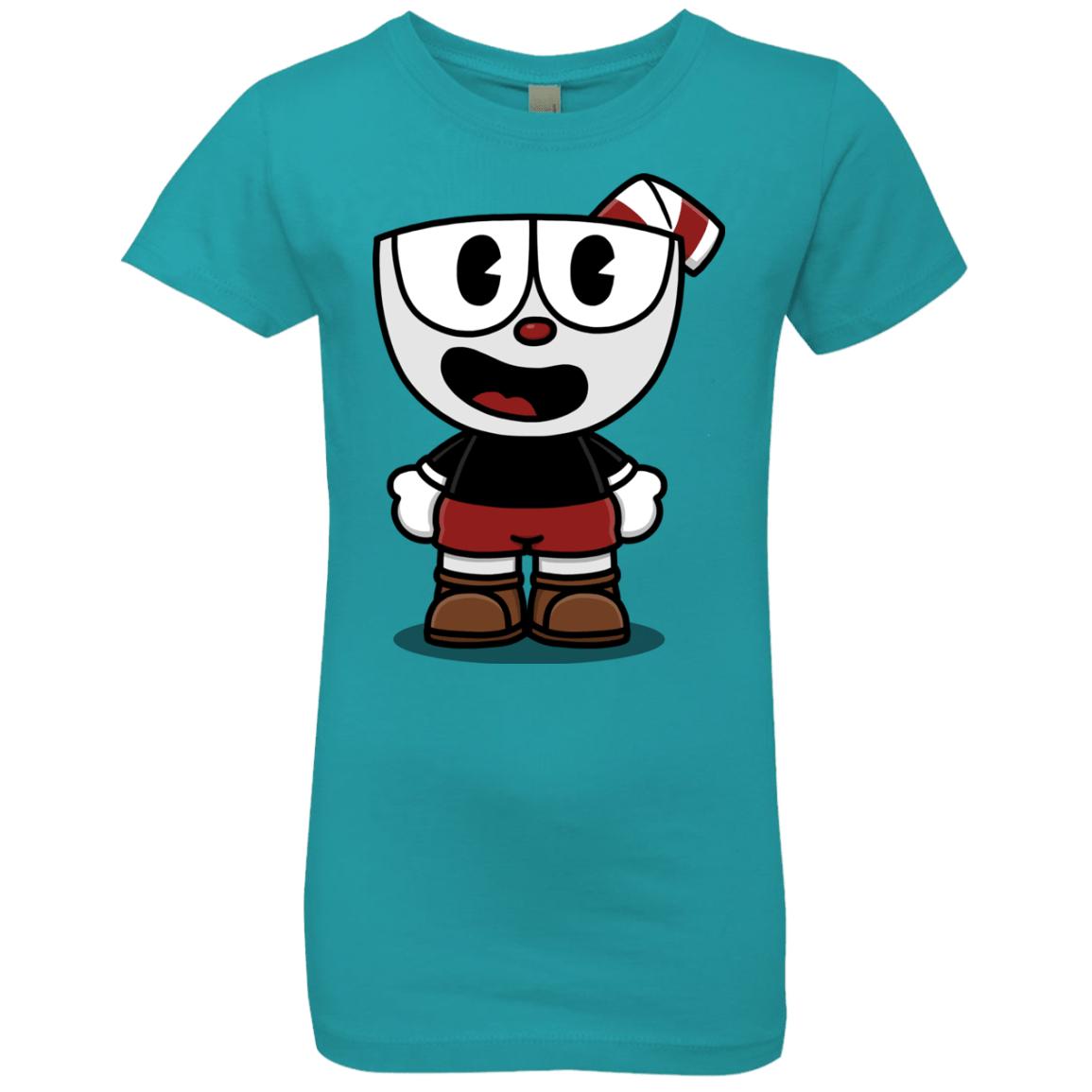 T-Shirts Tahiti Blue / YXS Hello Cuphead Girls Premium T-Shirt