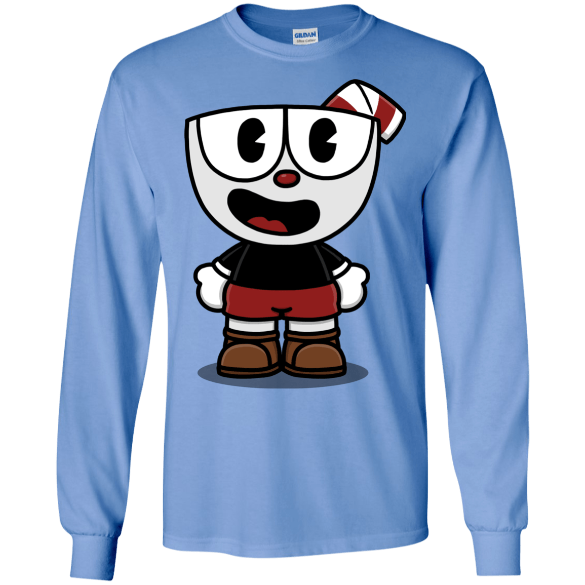 T-Shirts Carolina Blue / S Hello Cuphead Men's Long Sleeve T-Shirt