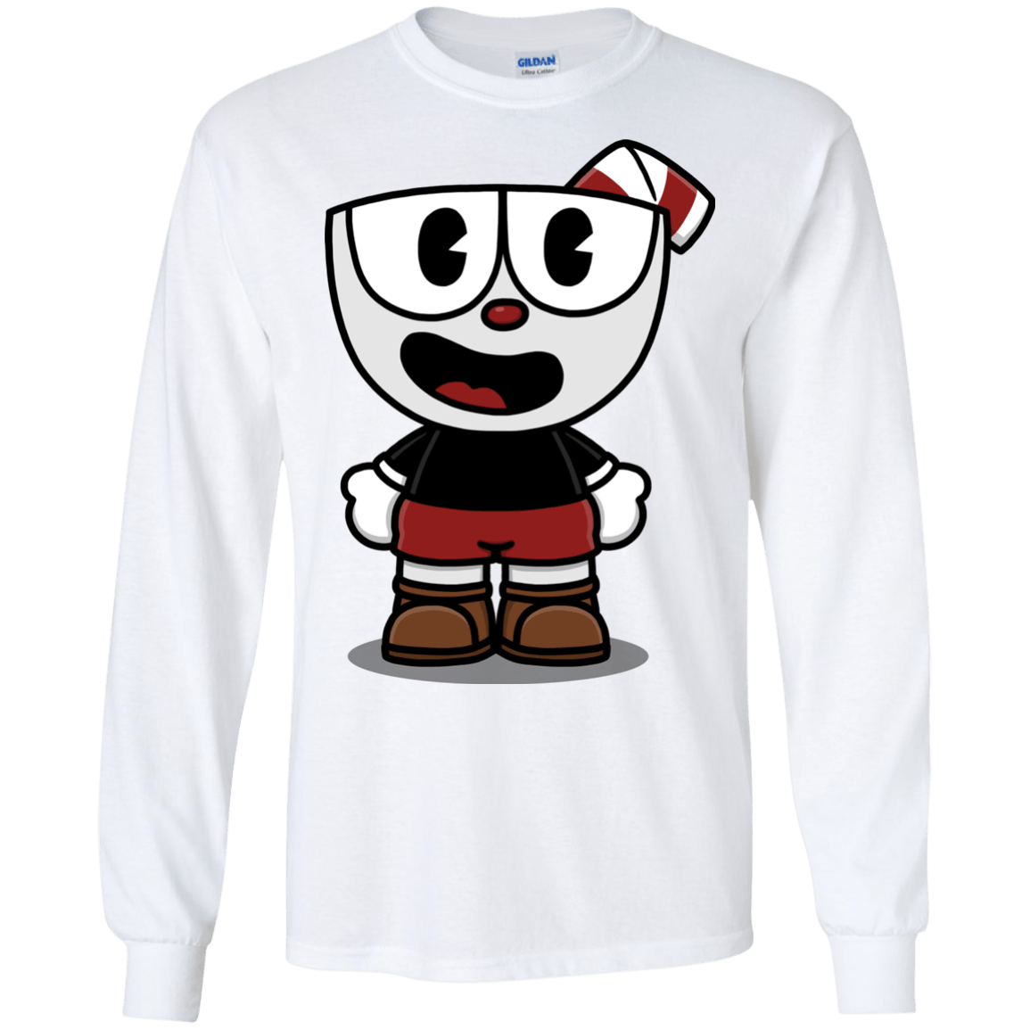 T-Shirts White / S Hello Cuphead Men's Long Sleeve T-Shirt