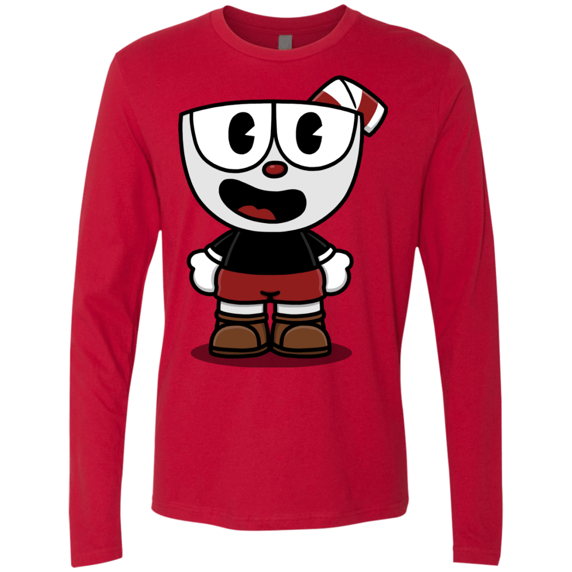 T-Shirts Red / S Hello Cuphead Men's Premium Long Sleeve