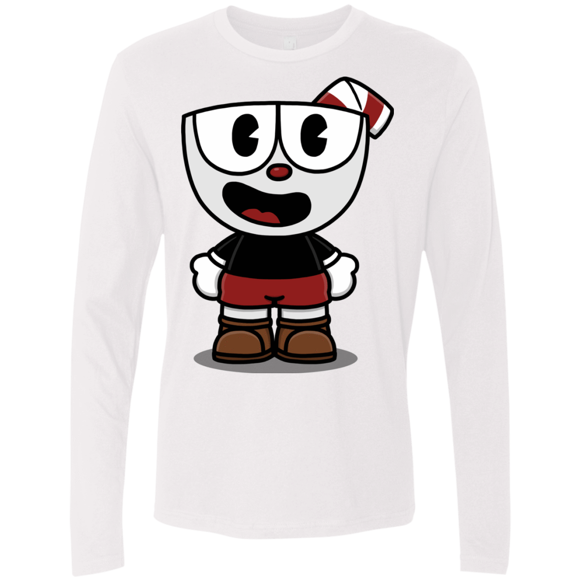 T-Shirts White / S Hello Cuphead Men's Premium Long Sleeve