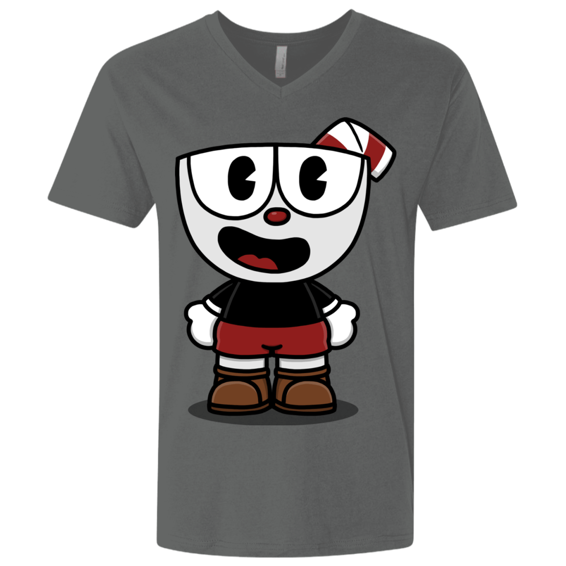 T-Shirts Heavy Metal / X-Small Hello Cuphead Men's Premium V-Neck