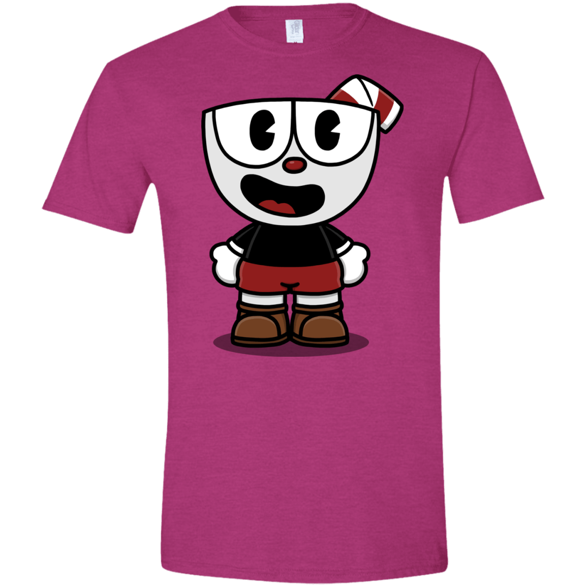 T-Shirts Antique Heliconia / S Hello Cuphead Men's Semi-Fitted Softstyle