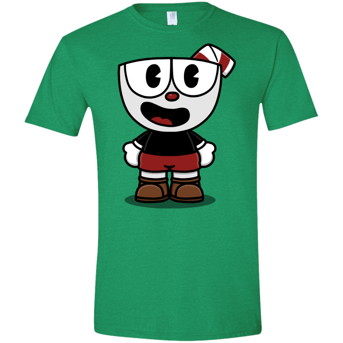 T-Shirts Heather Irish Green / S Hello Cuphead Men's Semi-Fitted Softstyle