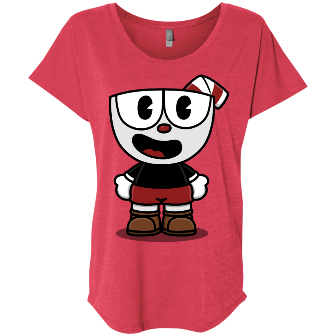 T-Shirts Vintage Red / X-Small Hello Cuphead Triblend Dolman Sleeve