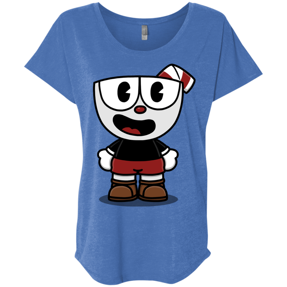 T-Shirts Vintage Royal / X-Small Hello Cuphead Triblend Dolman Sleeve