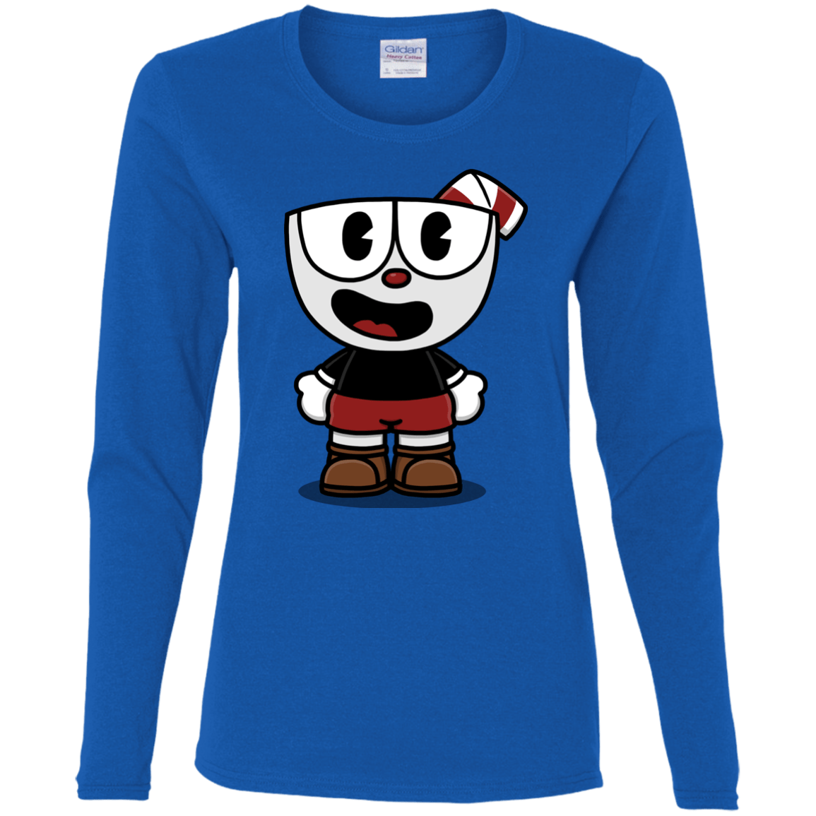 T-Shirts Royal / S Hello Cuphead Women's Long Sleeve T-Shirt
