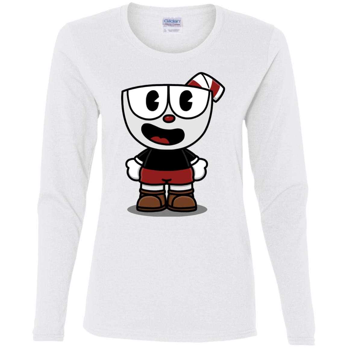 T-Shirts White / S Hello Cuphead Women's Long Sleeve T-Shirt