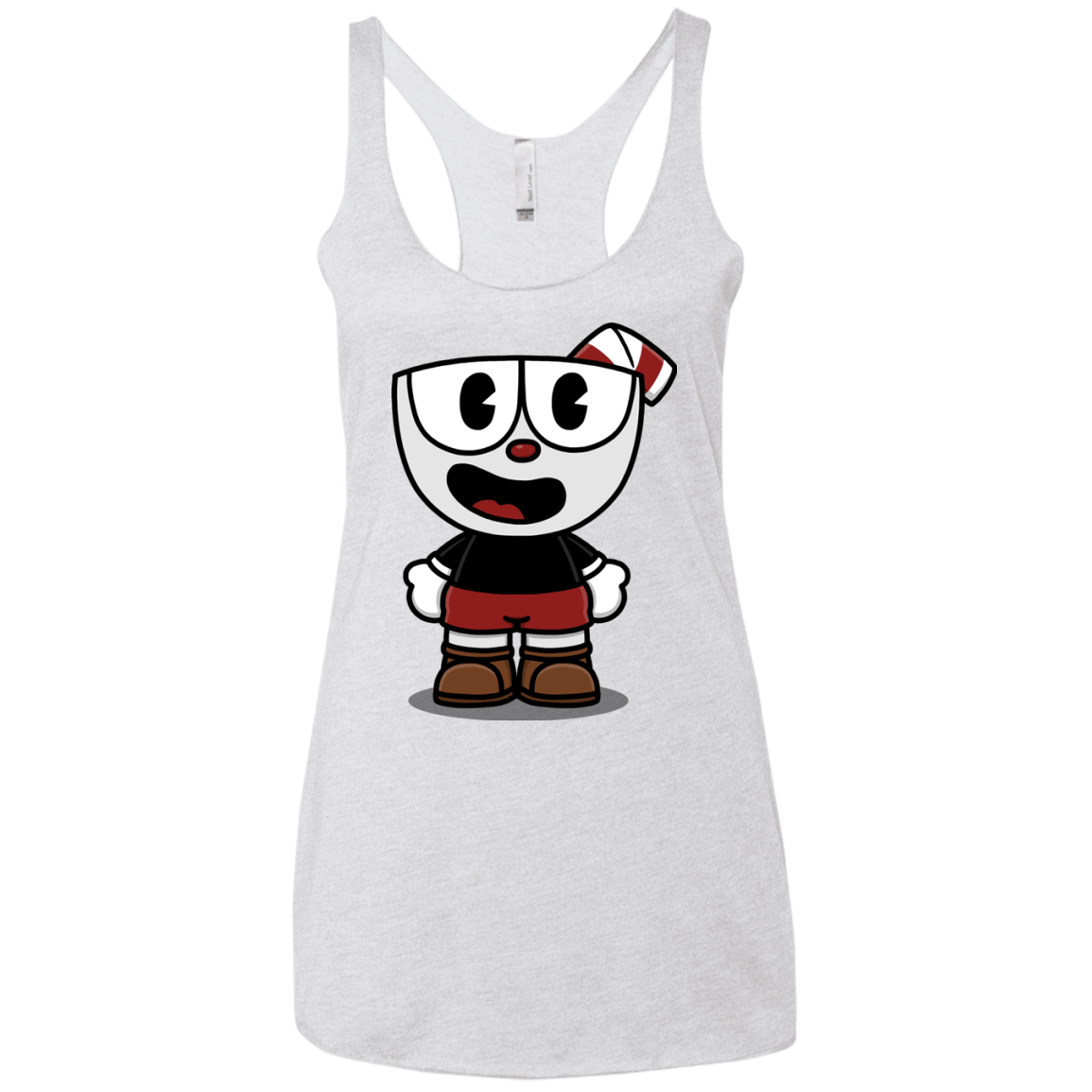 T-Shirts Heather White / X-Small Hello Cuphead Women's Triblend Racerback Tank