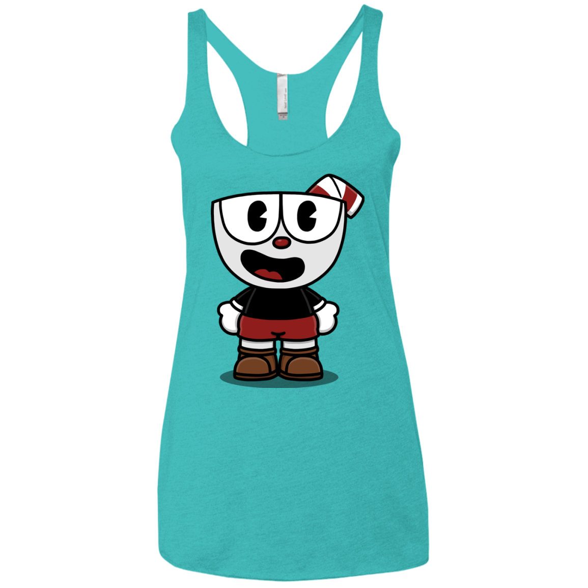 T-Shirts Tahiti Blue / X-Small Hello Cuphead Women's Triblend Racerback Tank