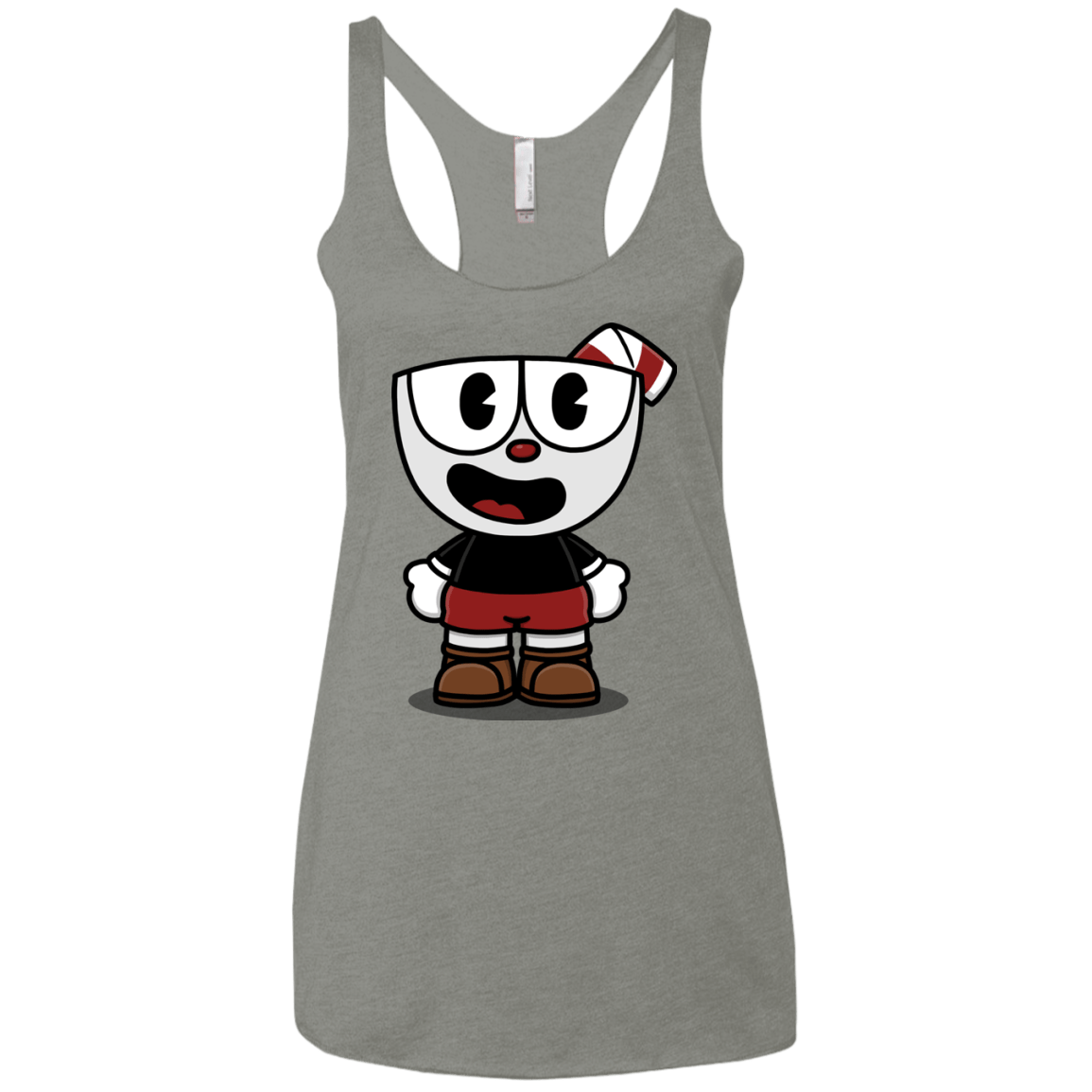 T-Shirts Venetian Grey / X-Small Hello Cuphead Women's Triblend Racerback Tank
