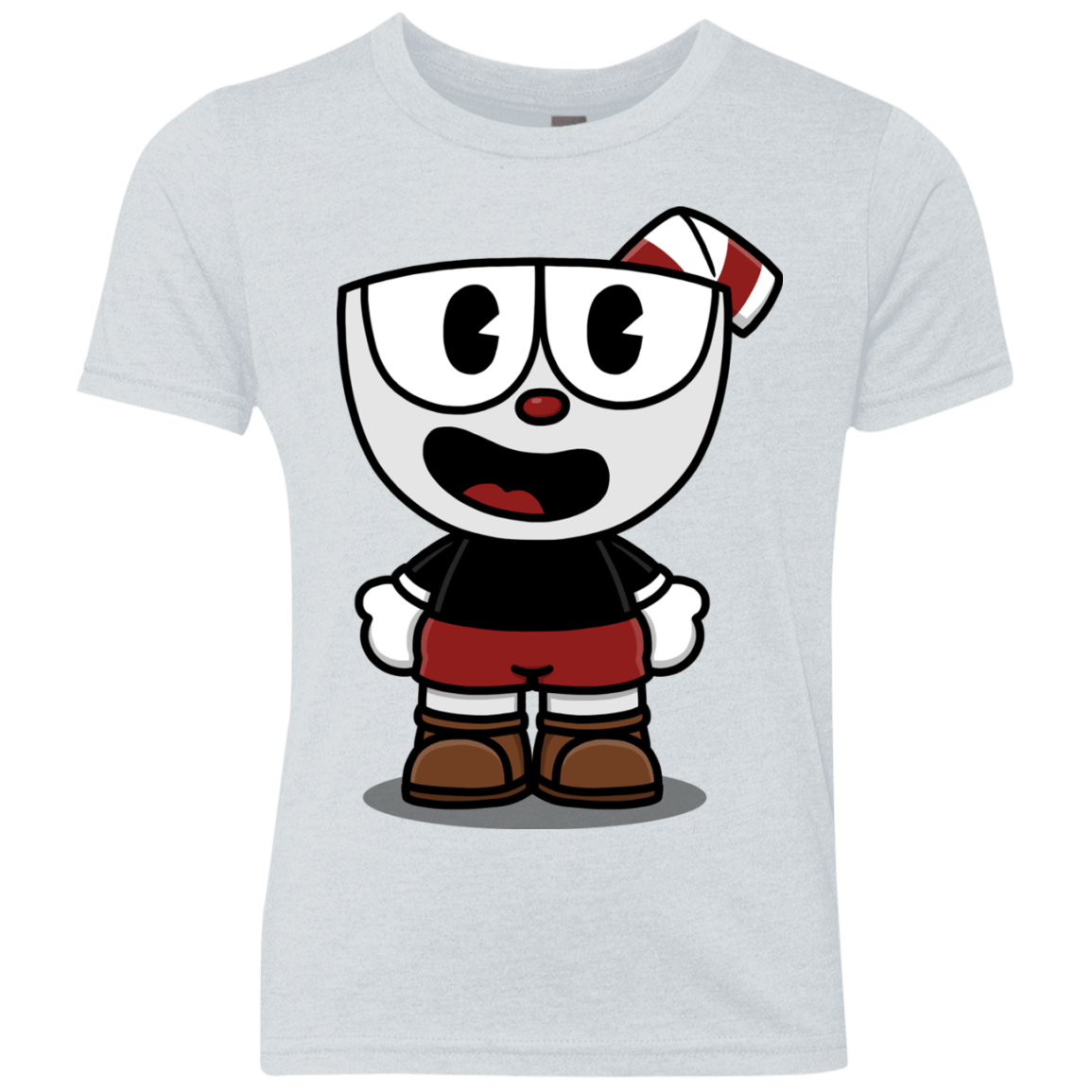 T-Shirts Heather White / YXS Hello Cuphead Youth Triblend T-Shirt