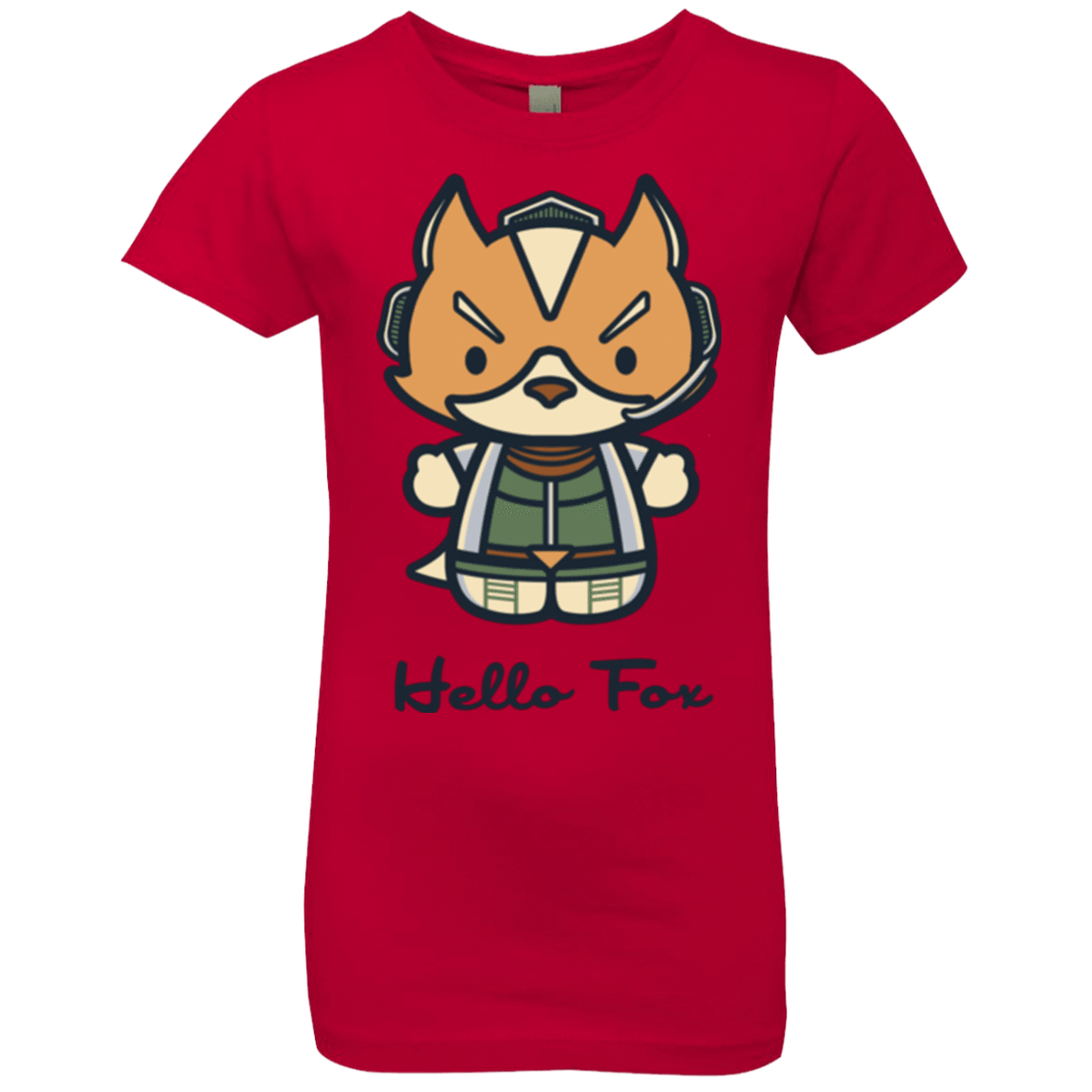 T-Shirts Red / YXS Hello Fox Girls Premium T-Shirt
