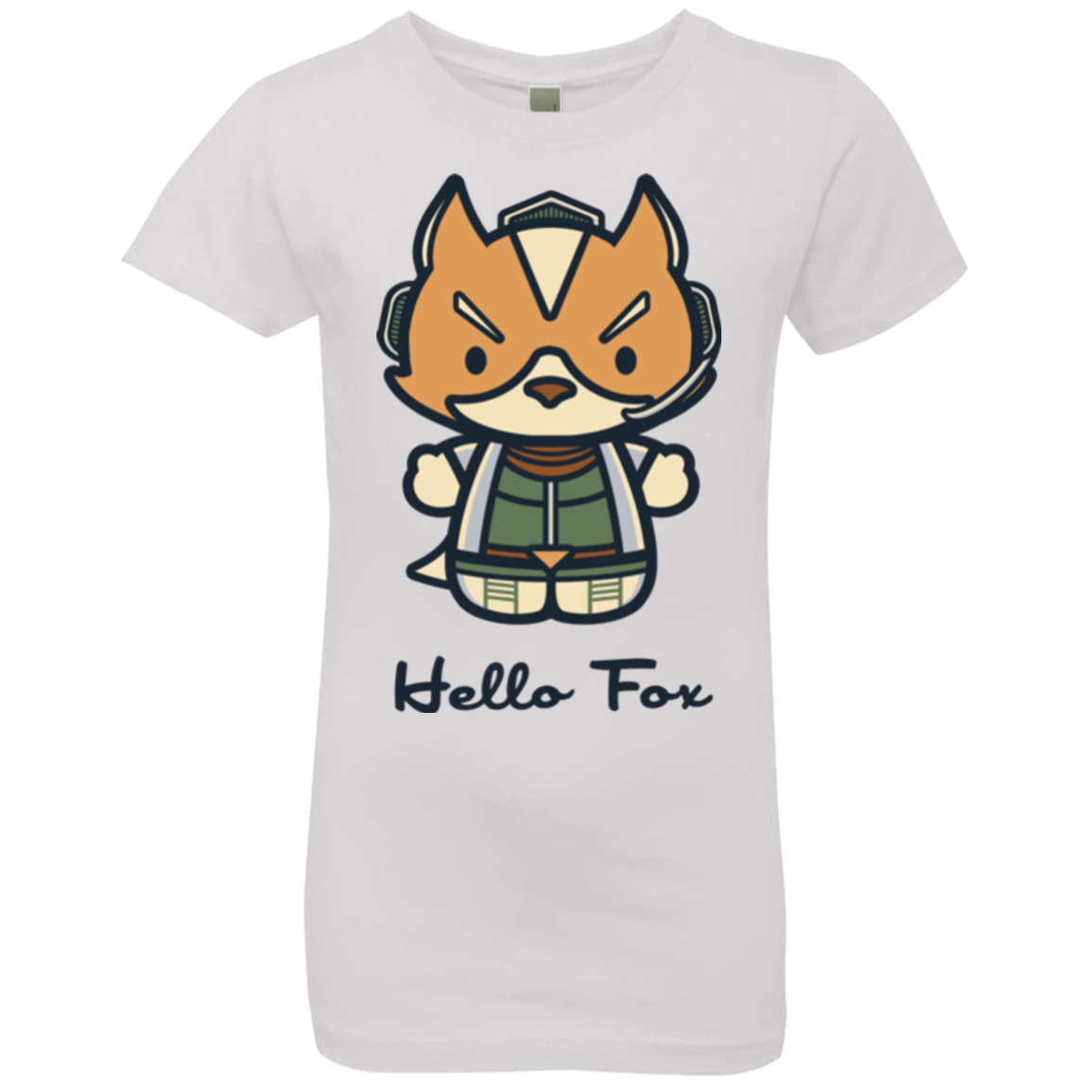 T-Shirts White / YXS Hello Fox Girls Premium T-Shirt