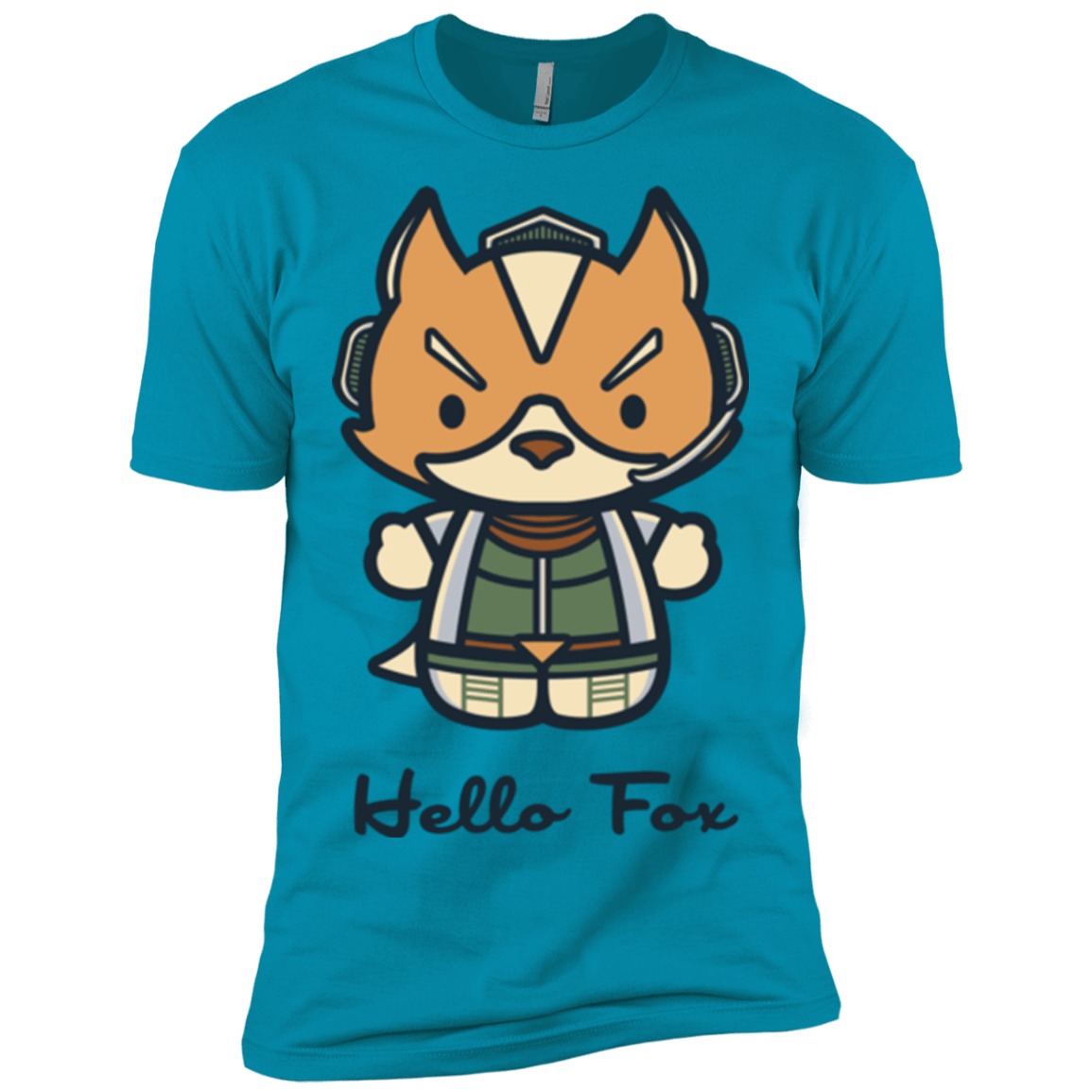 T-Shirts Turquoise / X-Small Hello Fox Men's Premium T-Shirt