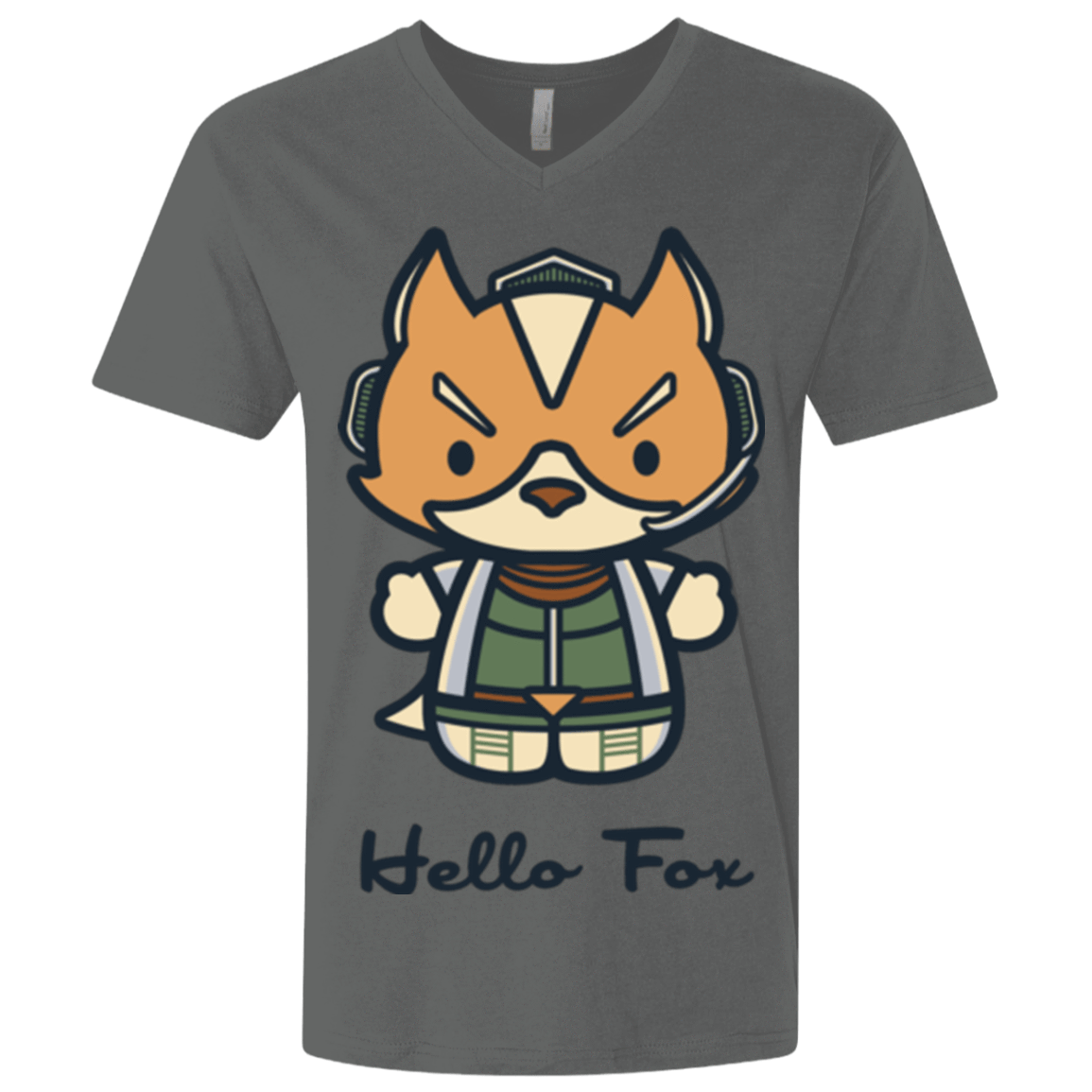 T-Shirts Heavy Metal / X-Small Hello Fox Men's Premium V-Neck
