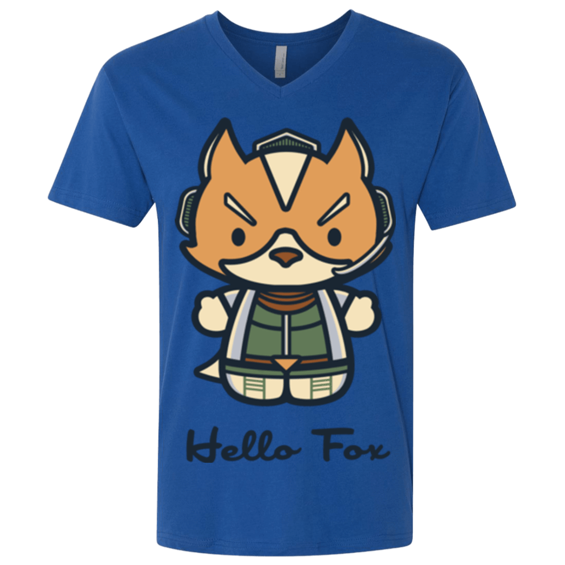 T-Shirts Royal / X-Small Hello Fox Men's Premium V-Neck