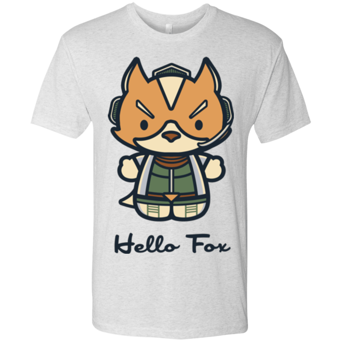 T-Shirts Heather White / Small Hello Fox Men's Triblend T-Shirt