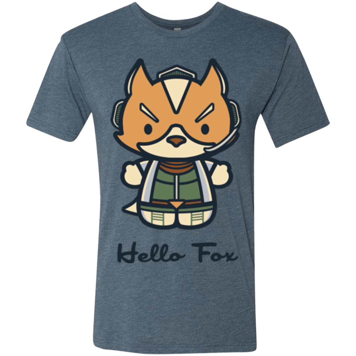 T-Shirts Indigo / Small Hello Fox Men's Triblend T-Shirt