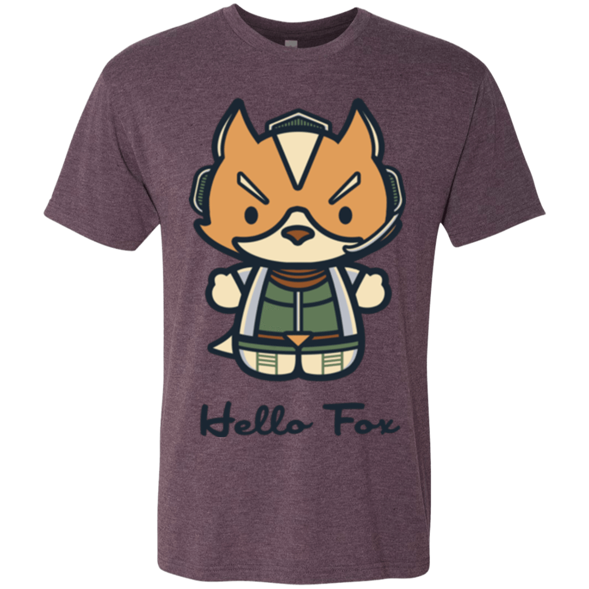 T-Shirts Vintage Purple / Small Hello Fox Men's Triblend T-Shirt