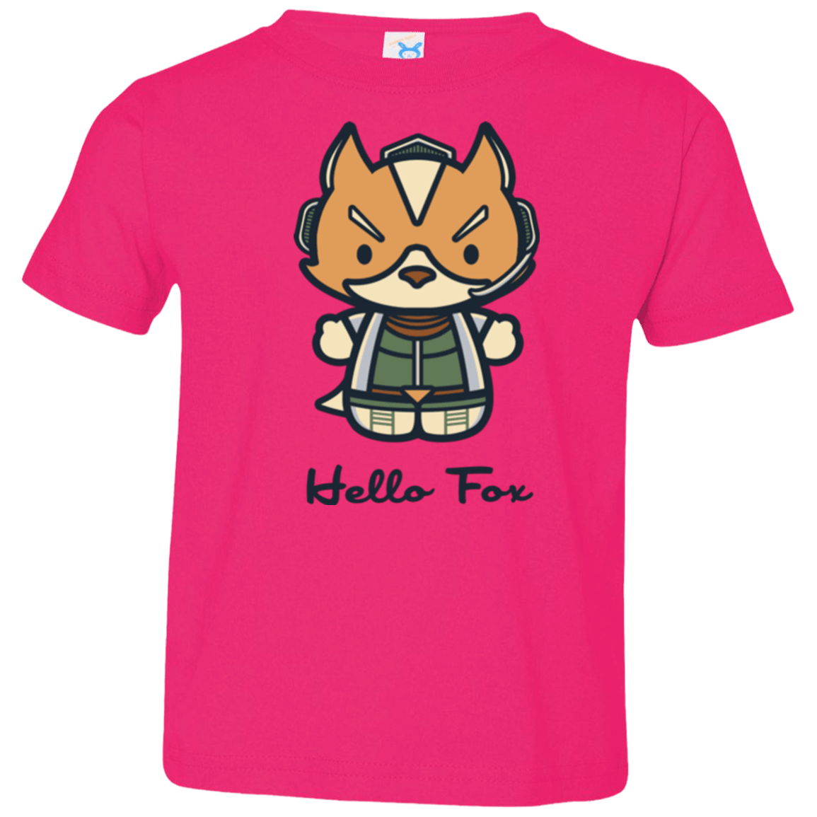 T-Shirts Hot Pink / 2T Hello Fox Toddler Premium T-Shirt