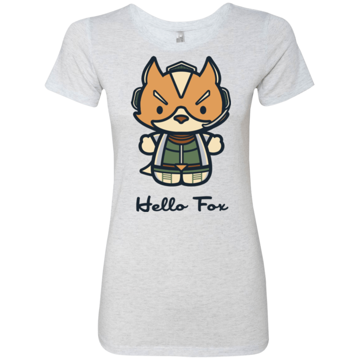 T-Shirts Heather White / Small Hello Fox Women's Triblend T-Shirt