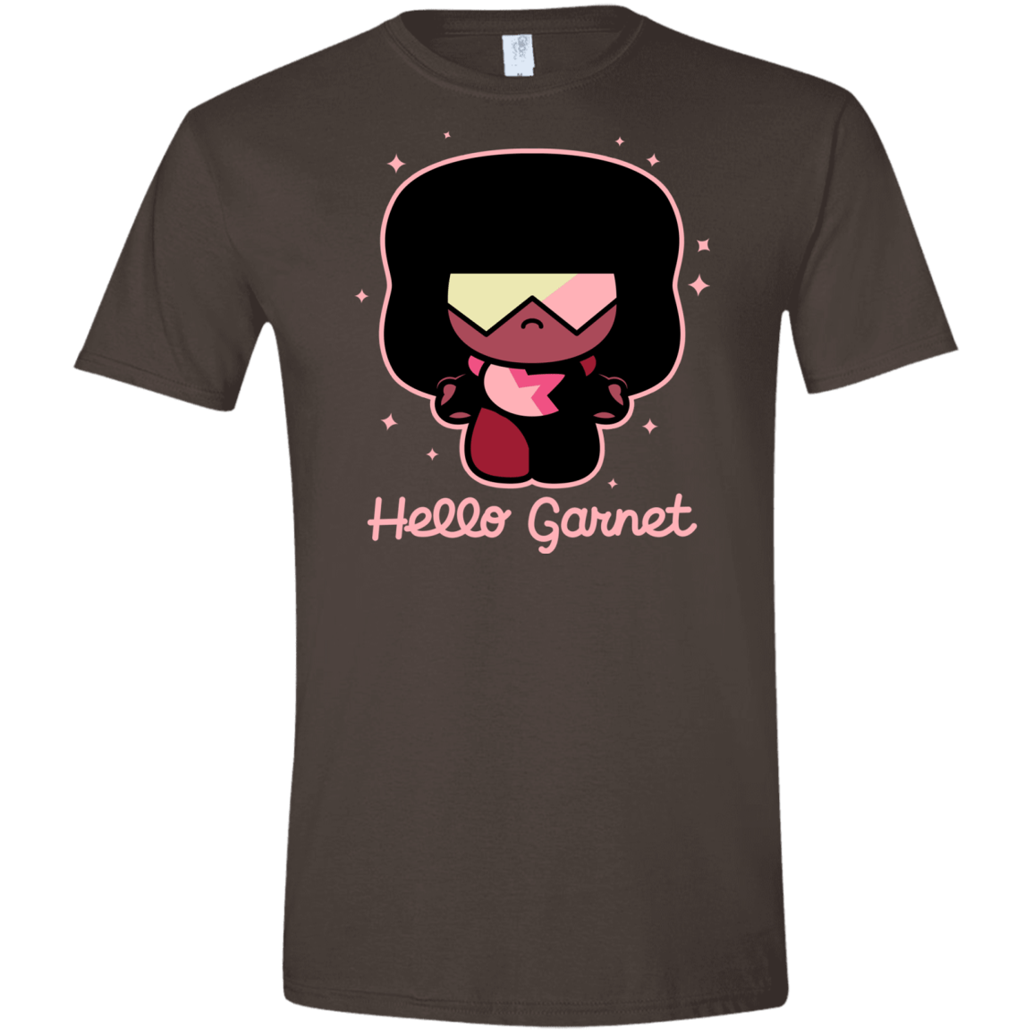 T-Shirts Dark Chocolate / S Hello Garnet Men's Semi-Fitted Softstyle