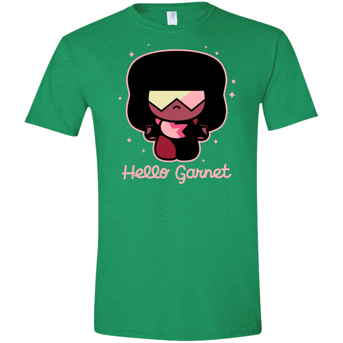 T-Shirts Heather Irish Green / S Hello Garnet Men's Semi-Fitted Softstyle