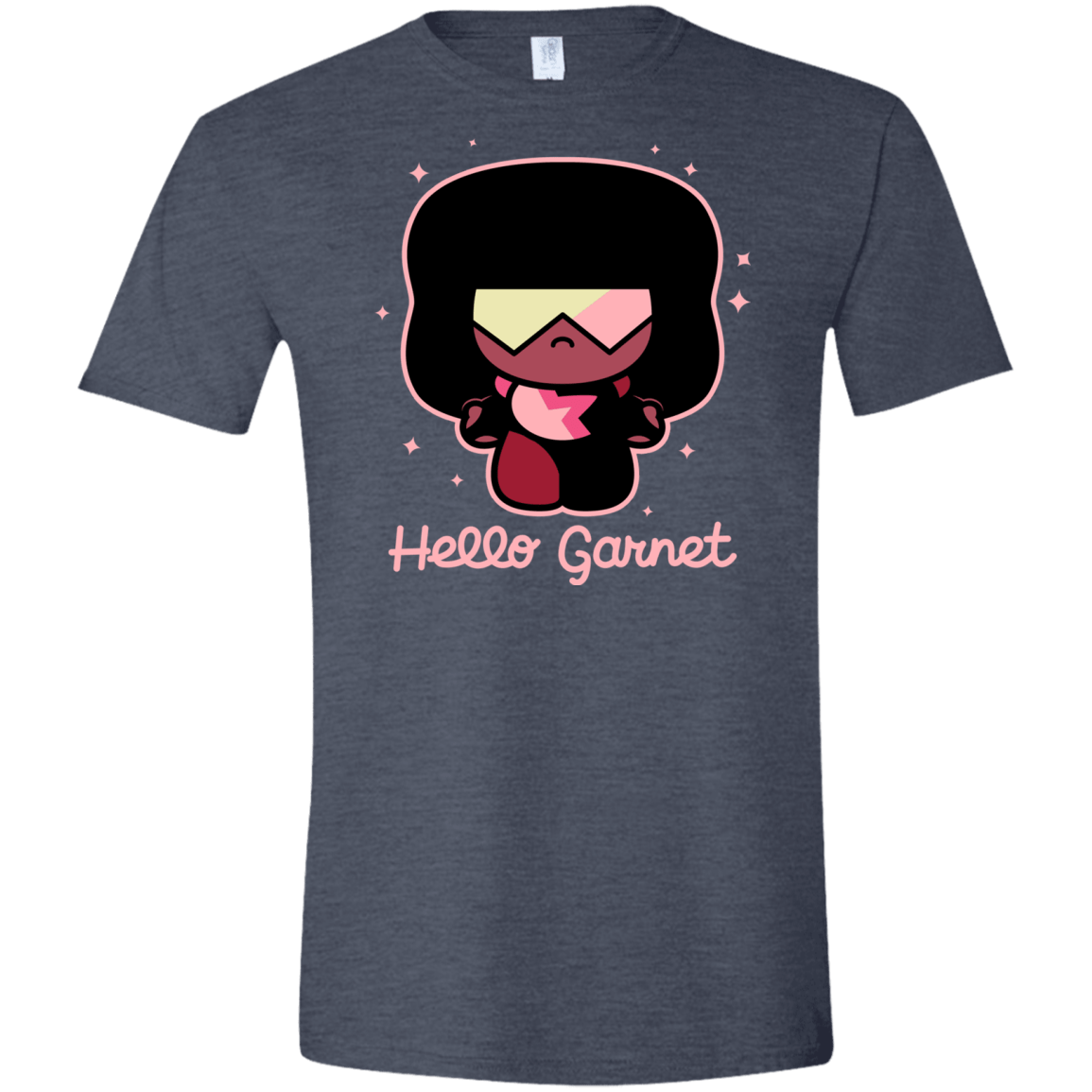 T-Shirts Heather Navy / S Hello Garnet Men's Semi-Fitted Softstyle