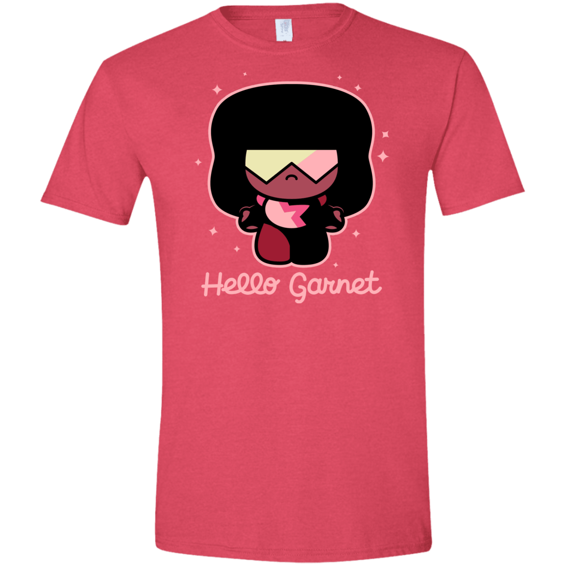 T-Shirts Heather Red / S Hello Garnet Men's Semi-Fitted Softstyle