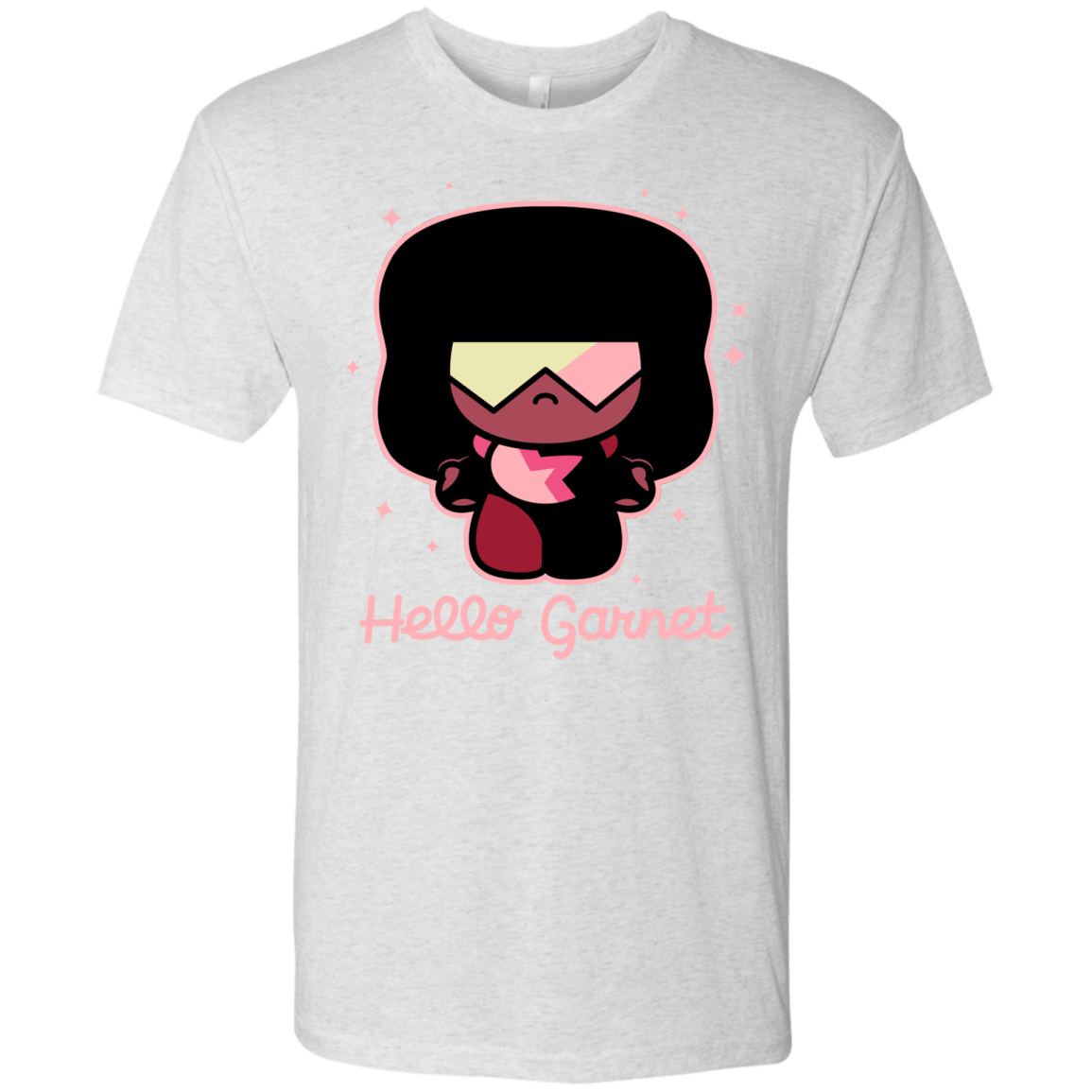 T-Shirts Heather White / S Hello Garnet Men's Triblend T-Shirt