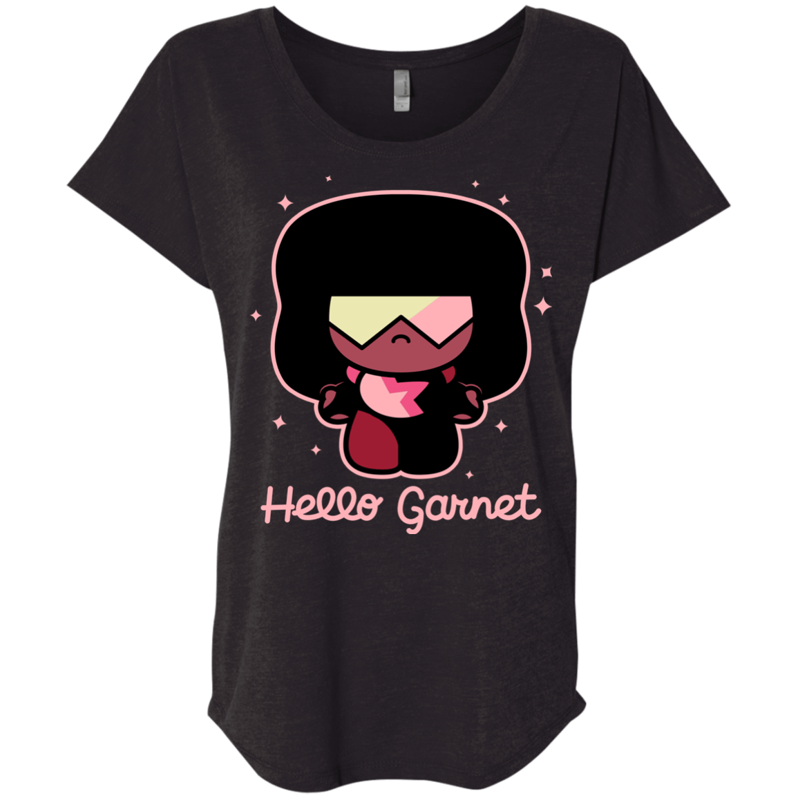 T-Shirts Vintage Black / X-Small Hello Garnet Triblend Dolman Sleeve