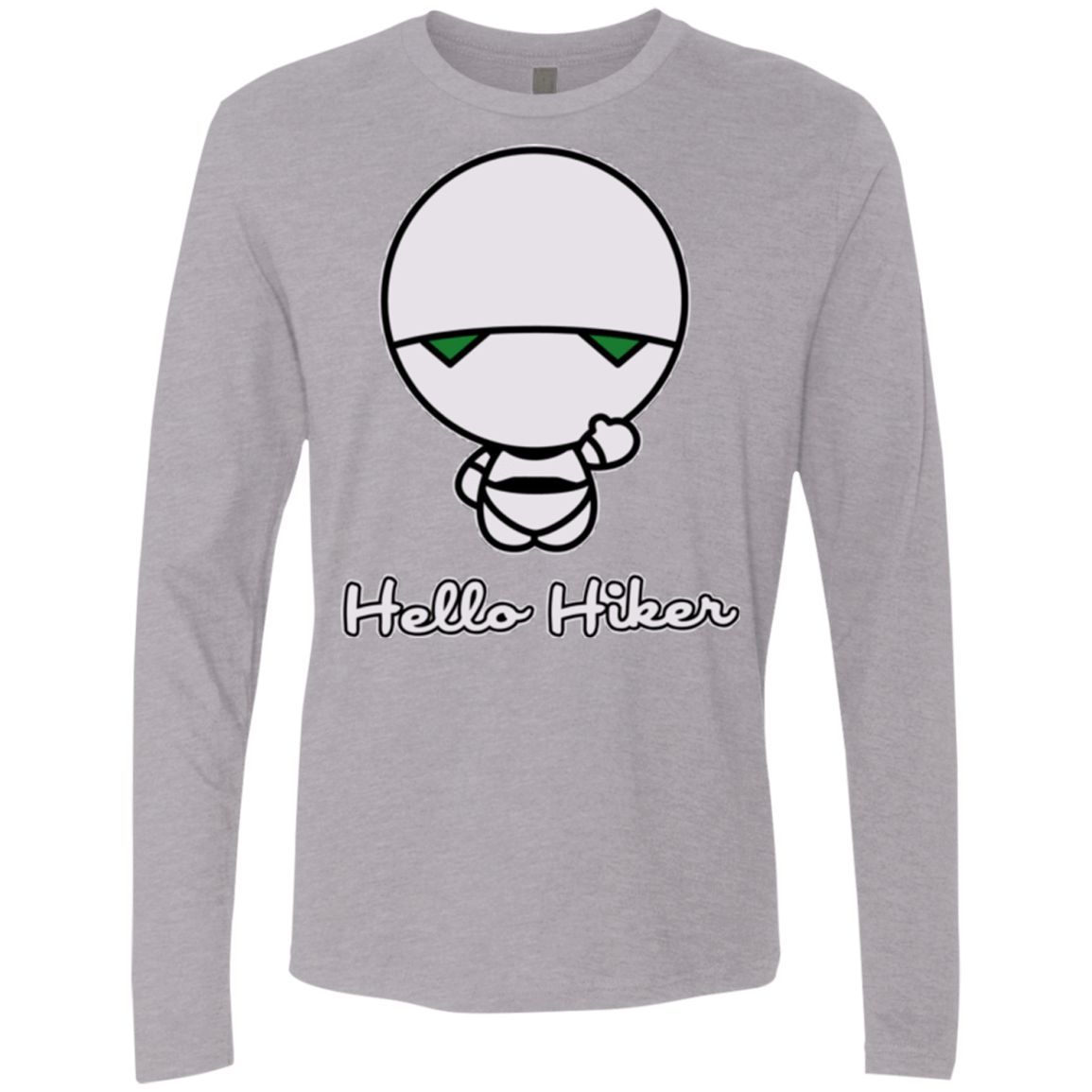 T-Shirts Heather Grey / Small Hello Hiker Men's Premium Long Sleeve
