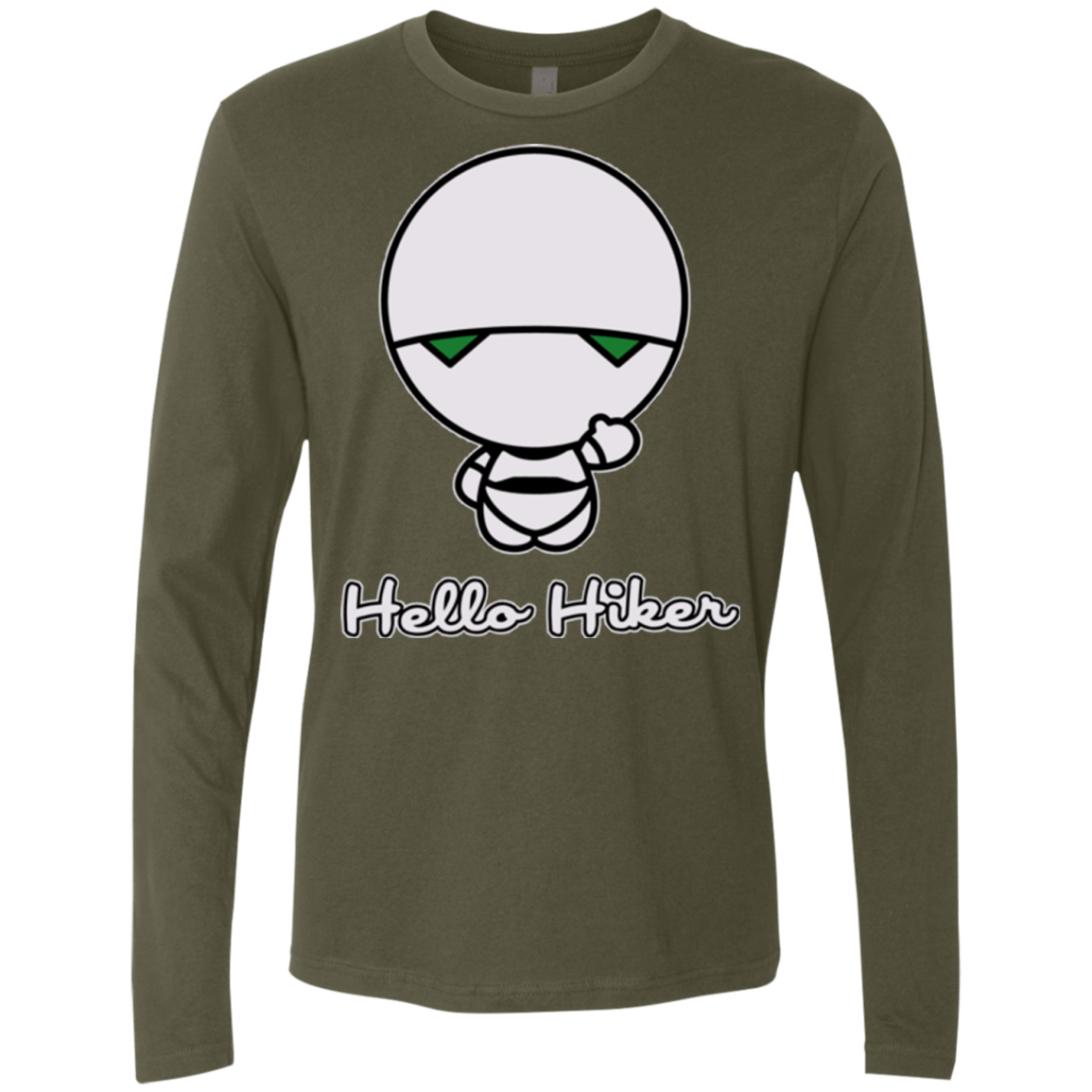 T-Shirts Military Green / Small Hello Hiker Men's Premium Long Sleeve