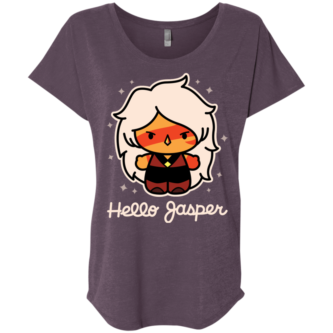 T-Shirts Vintage Purple / X-Small Hello Jasper Triblend Dolman Sleeve