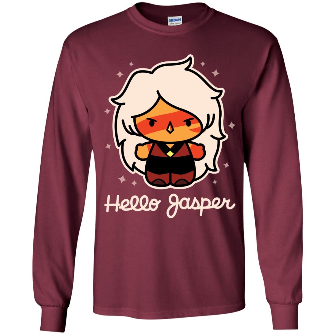 T-Shirts Maroon / YS Hello Jasper Youth Long Sleeve T-Shirt