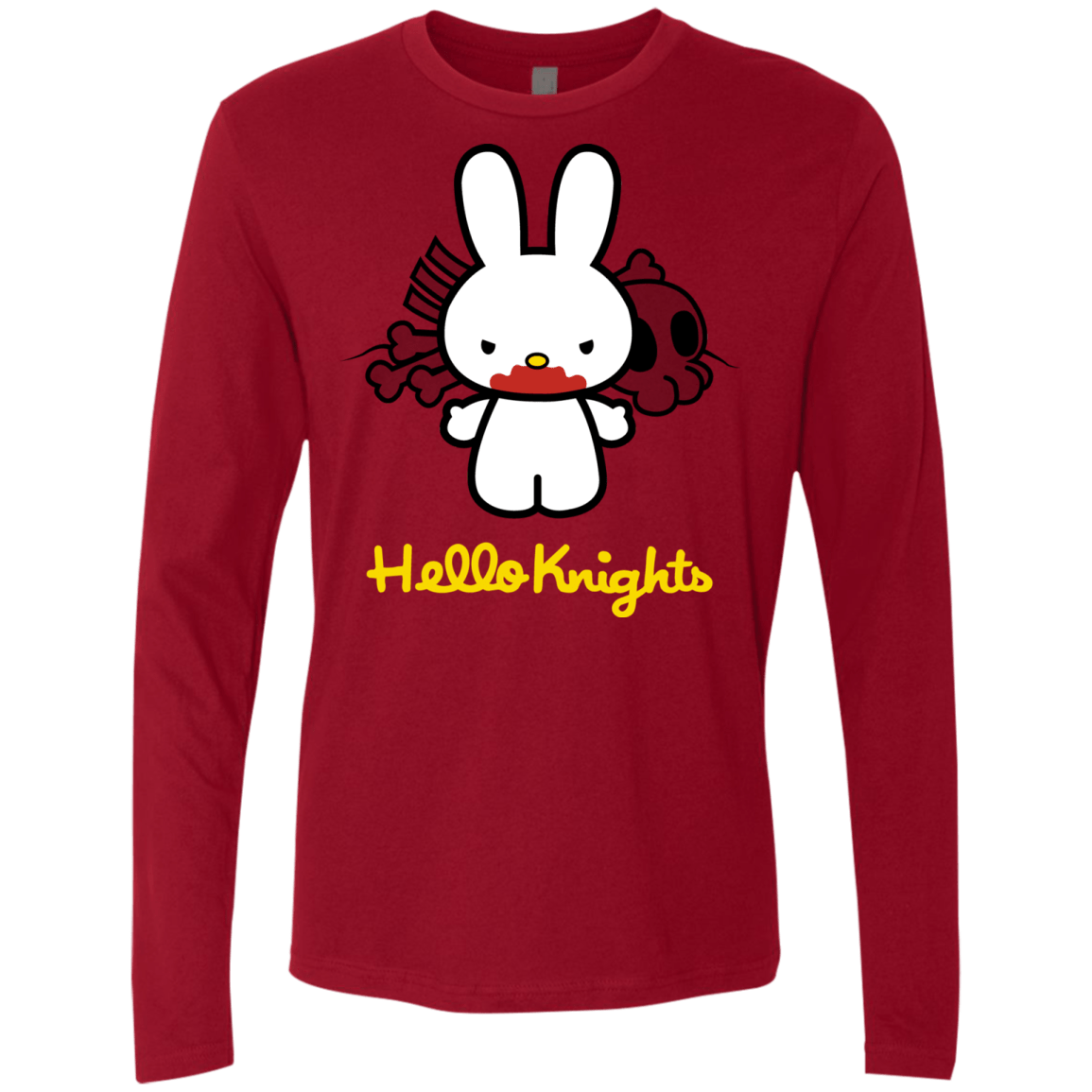 T-Shirts Cardinal / S Hello Knights Men's Premium Long Sleeve