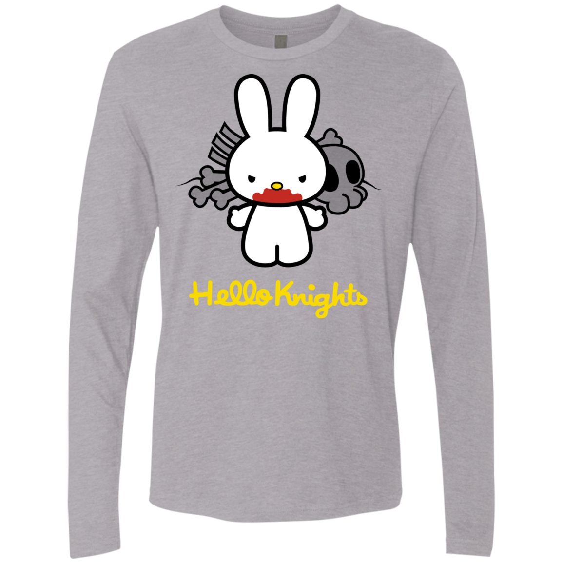 T-Shirts Heather Grey / S Hello Knights Men's Premium Long Sleeve