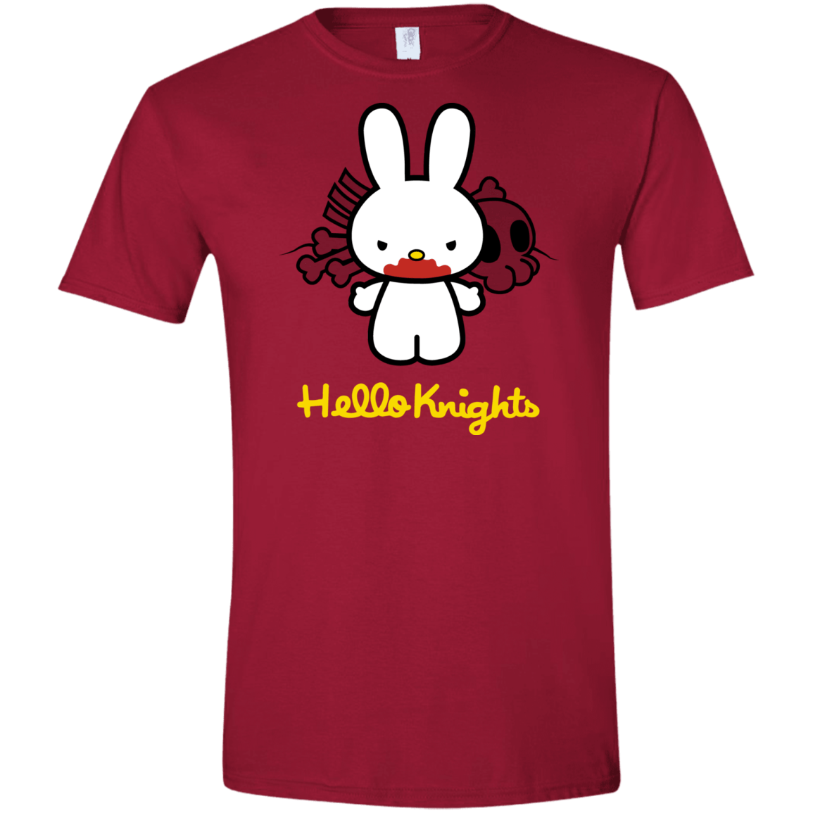 T-Shirts Cardinal Red / S Hello Knights Men's Semi-Fitted Softstyle