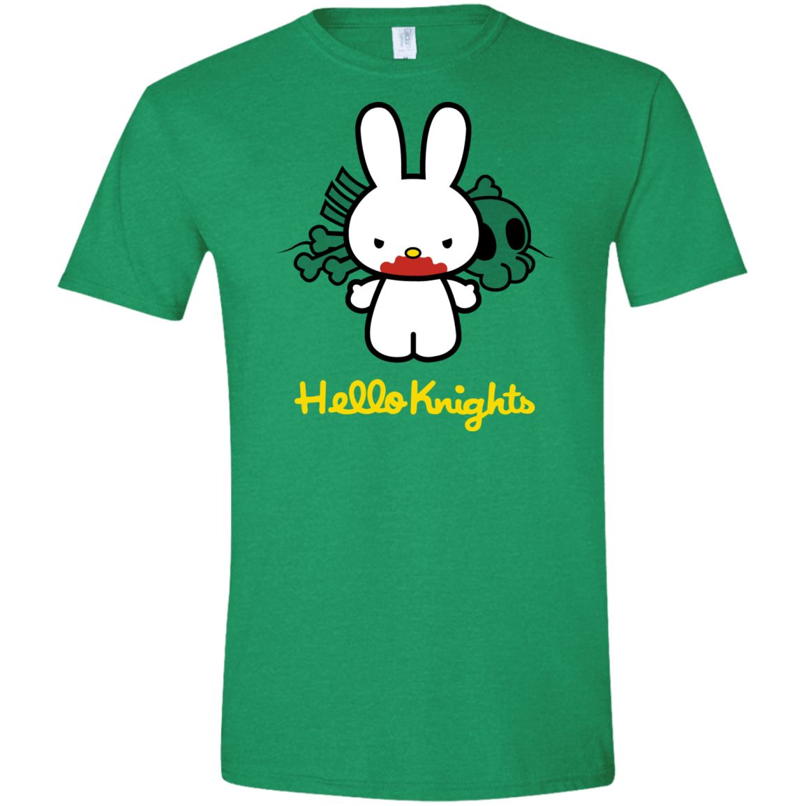 T-Shirts Heather Irish Green / S Hello Knights Men's Semi-Fitted Softstyle