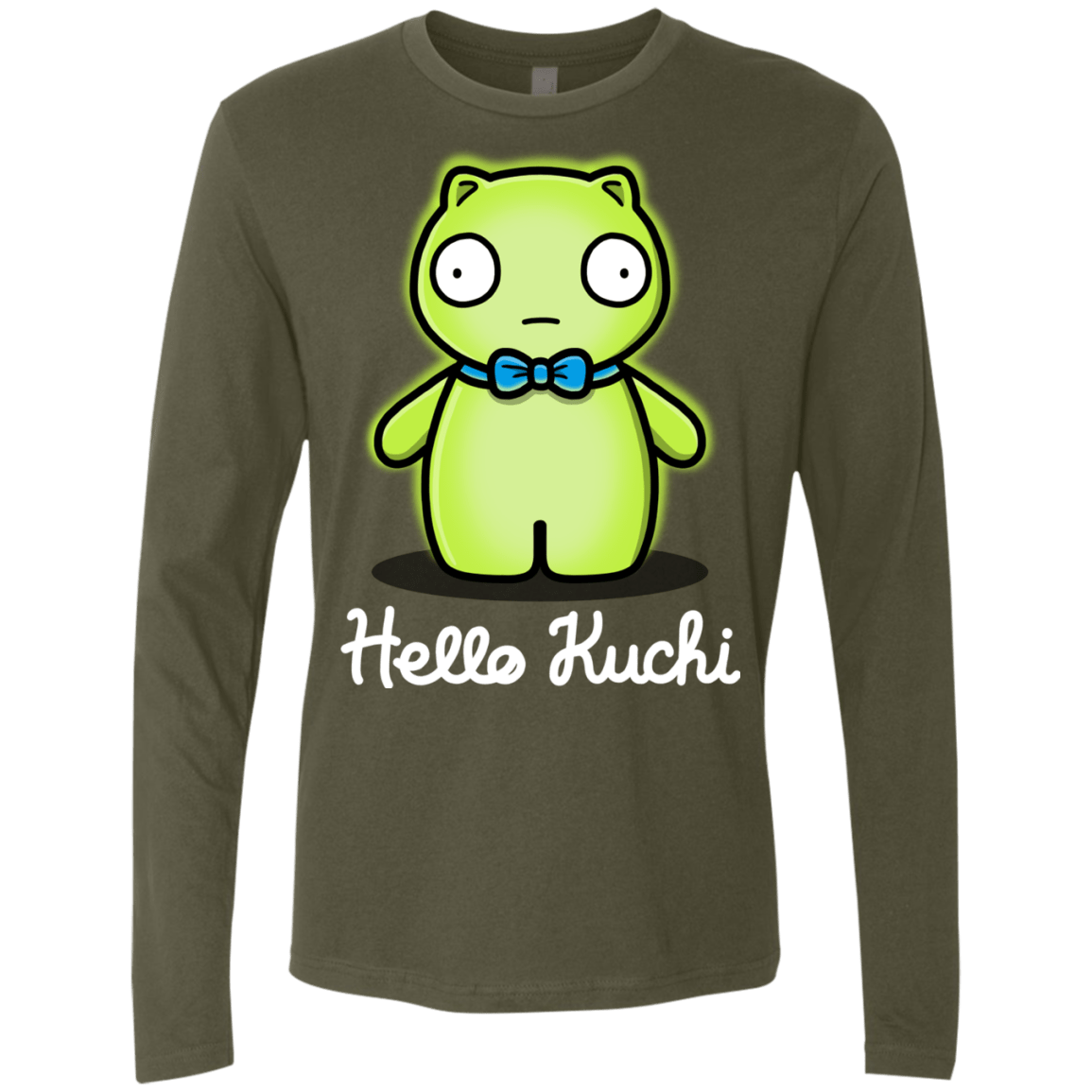 T-Shirts Military Green / S Hello Kuchi Men's Premium Long Sleeve