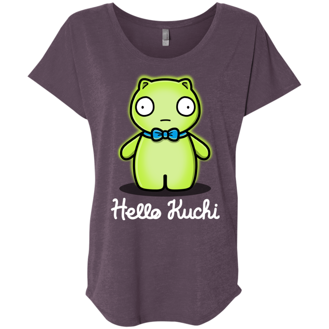 T-Shirts Vintage Purple / X-Small Hello Kuchi Triblend Dolman Sleeve