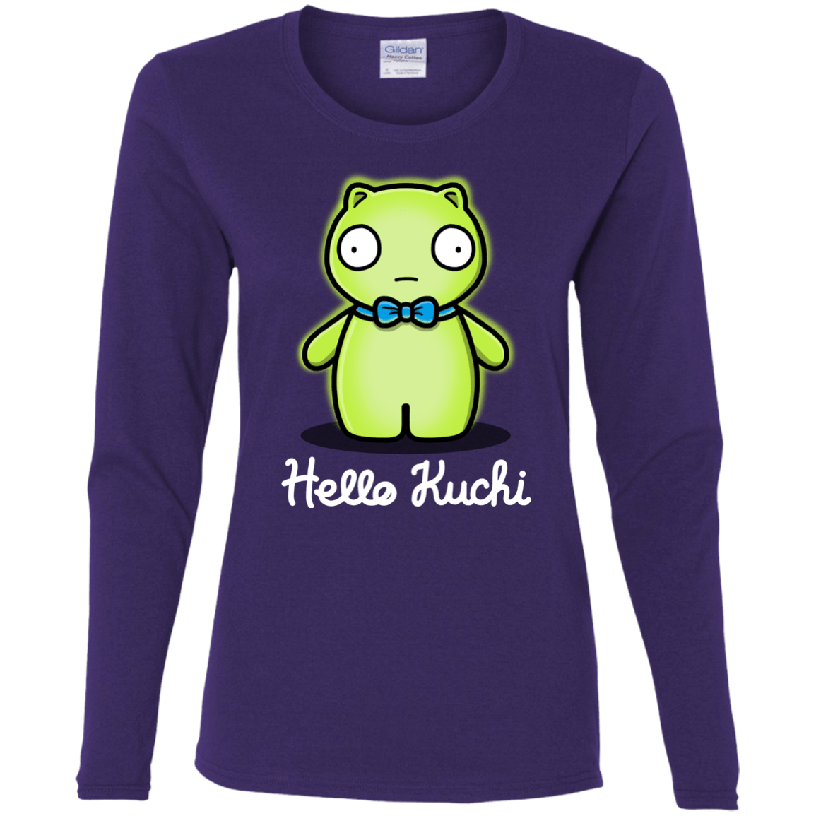 T-Shirts Purple / S Hello Kuchi Women's Long Sleeve T-Shirt