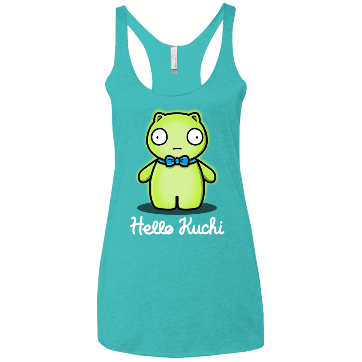T-Shirts Tahiti Blue / X-Small Hello Kuchi Women's Triblend Racerback Tank