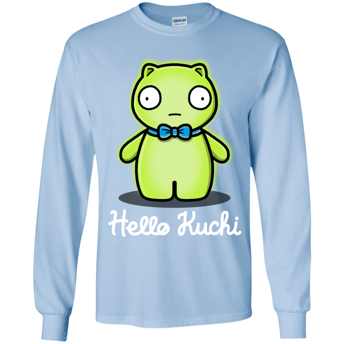 T-Shirts Light Blue / YS Hello Kuchi Youth Long Sleeve T-Shirt