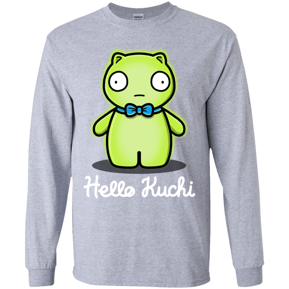 T-Shirts Sport Grey / YS Hello Kuchi Youth Long Sleeve T-Shirt