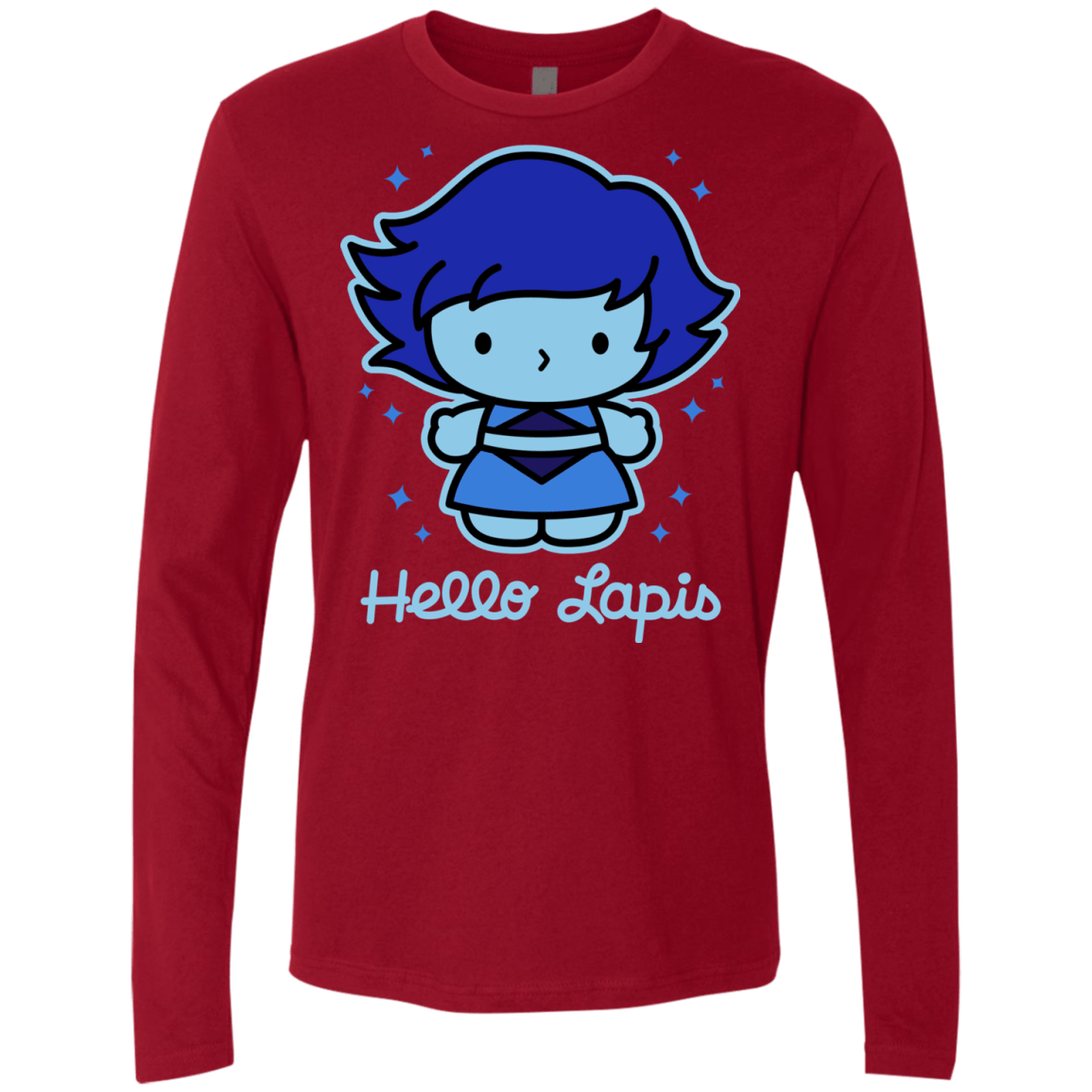 T-Shirts Cardinal / S Hello Lapis Men's Premium Long Sleeve