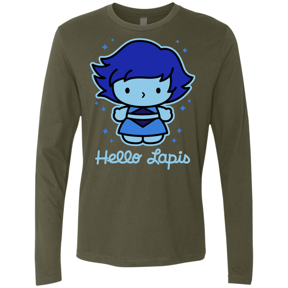 T-Shirts Military Green / S Hello Lapis Men's Premium Long Sleeve