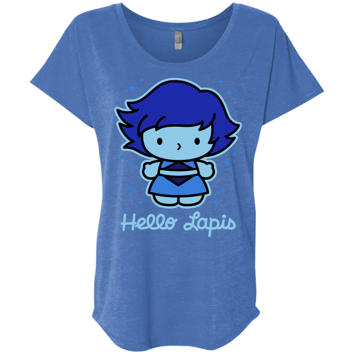 T-Shirts Vintage Royal / X-Small Hello Lapis Triblend Dolman Sleeve